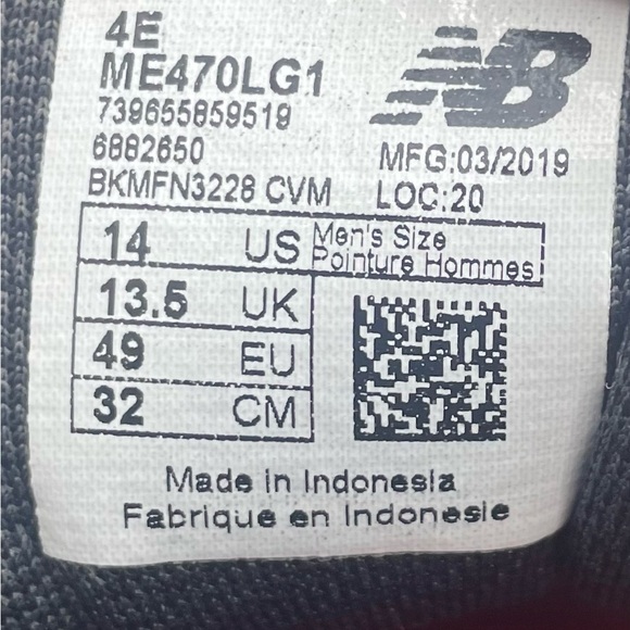 NEW Men’s New Balance 470v1 Gray Red ME470LG1 Running Shoes. Size 14 (2E) Wide main image 6